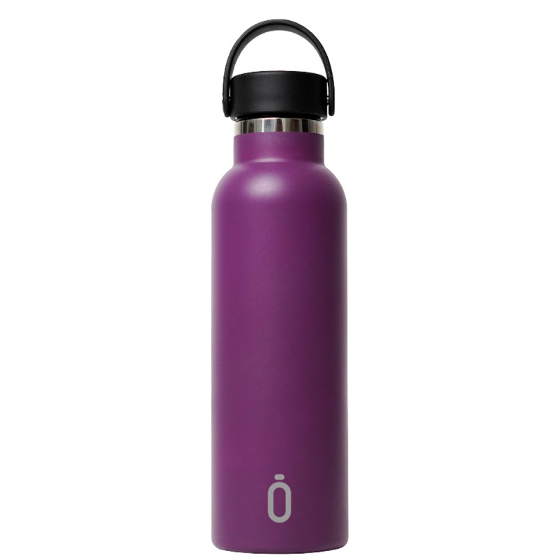THERMAL BOTTLE SPORT+C.STAND. 600 ml-7x7x25 PLAIN EGGPLANT
