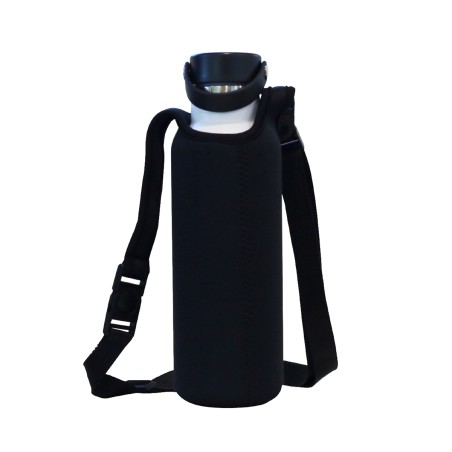 NEOPRENE BOTTLE BAG 9x9x19.5 CM PLAIN BLACK