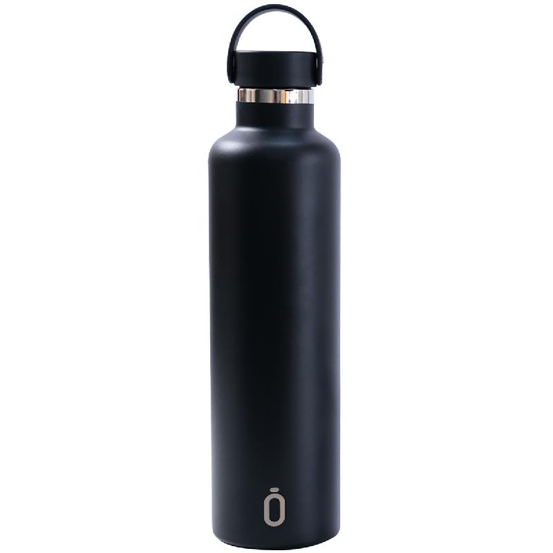 THERMAL BOTTLE SPORT+C.STAND. 1L-8.5x8.5x31.5 PLAIN BLACK