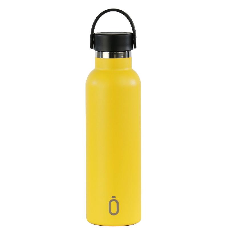 THERMAL BOTTLE SPORT+C.STAND. 600 ml-7x7x25 PLAIN YELLOW
