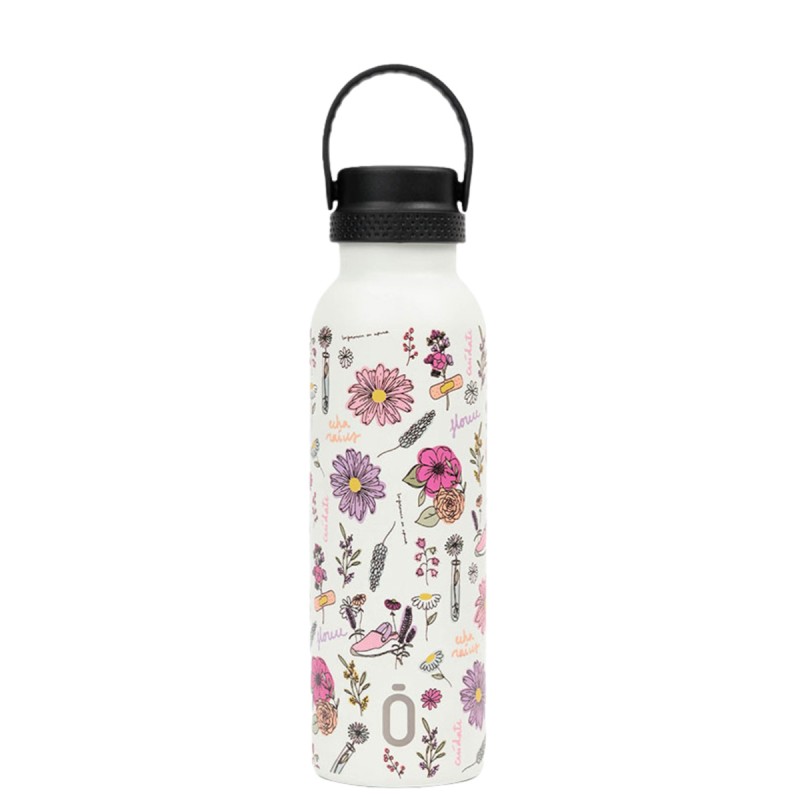 THERMAL BOTTLE SPORT+C.STAND. 600 ml-7x7x25 ENFERMERA EN APUROS BLOSSOM