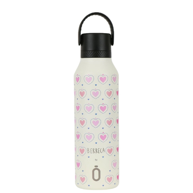 BOUTEILLE THERM. SPOR.MII+C.ST 600 ml-7x7x25 BERRECA HEARTS